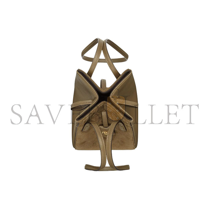 FENDI ORIGAMI MINI LEATHER GREEN 8BS083AS79F1PPT (19*15*15cm)